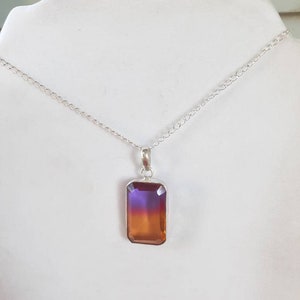 Orange & Purple Crystal Statement Necklace: Southwestern Bohemian Jewelry