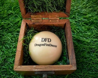 Custom Engraved Cue Ball and Wooden Box Set, Billiards Keepsake for Pool Players