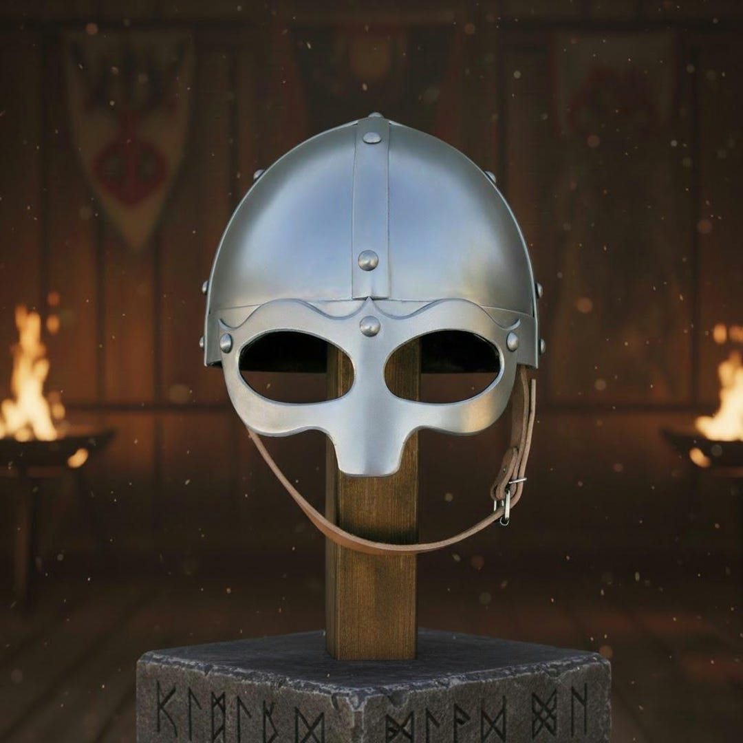 Specticle Guard Handcrafted Authentic Medieval Norse Helmet With Spectacle Guard ...