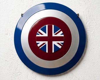 Handgemachtes Britisches Union Jack Schild: Captain Carter Cosplay Requisite, Wanddekoration