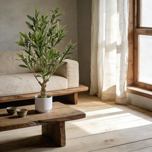 Olivo artificial en maceta, ideal para escritorio, oficina, dormitorio, baño y sala de estar. imagen 4