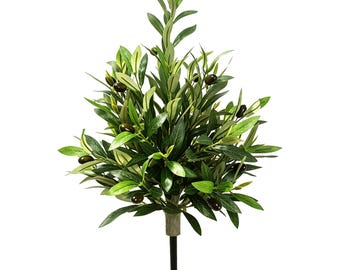 Árboles artificiales de topiario ENVEN con estacas para el suelo, resistentes a los rayos UV, arbustos de follaje artificial, arbustos artificiales para exteriores, plantas y arbustos artificiales realistas.