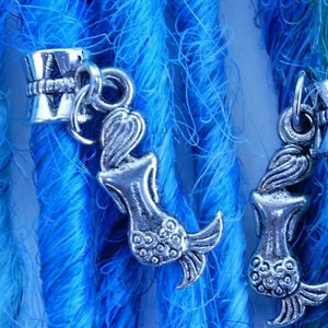 Dreadlock mermaid bead dreadlocks accessorie jewelry cuff charm image 1