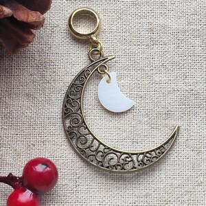 Moon Dreadlock bead Dread Accessories Dreadlock Jewellery goth occult Celtic witchy dreadlock charm cuff beads