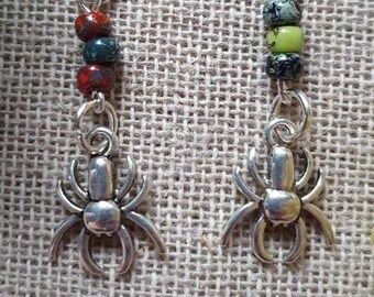 spider gothic dreadlock charms cuff beads