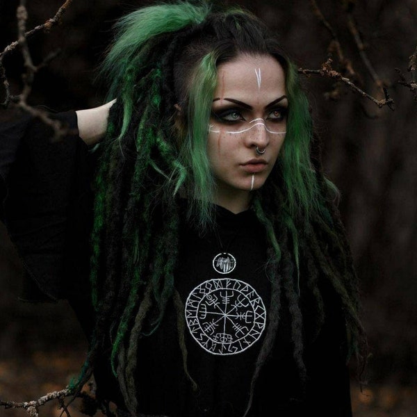 Forest Witch Synthetic Dreadlock Extensions Custom Single Or Double Ended Dread Set Brown Green Blends