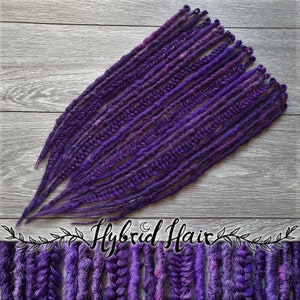 Purple Synthetic dreadlocks Extensions Braids Goth dreads Custom Single Or Double Ended image 3