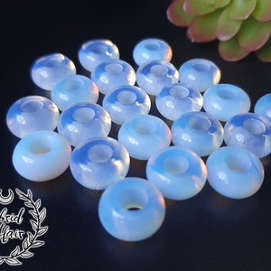 Dreadlock beads Opalite opal Dreadlock Jewelry Dread Accessories gemstone crystal dread bead charm cuff goth  wicca 2 beads