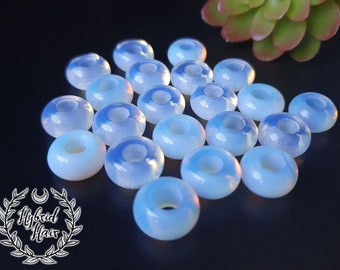 Dreadlock beads Opalite opal Dreadlock Jewelry Dread Accessories gemstone crystal dread bead charm cuff goth  wicca 2 beads