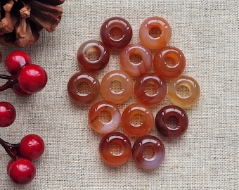 Perline per dreadlock in corniola: set di gioielli per capelli con pietre preziose