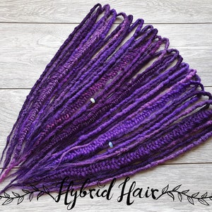 Purple Synthetic dreadlocks Extensions Braids Goth dreads Custom Single Or Double Ended image 2