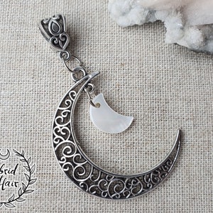 Moon Dreadlock bead Dread Accessories Dreadlock Jewellery goth occult Celtic witchy dreadlock charm cuff beads