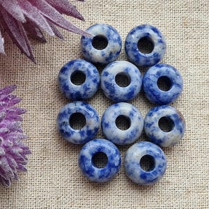 Dreadlock beads  Sodalite Jewelry Dread Accessories gemstone crystal dread bead charm cuff goth  wicca x2