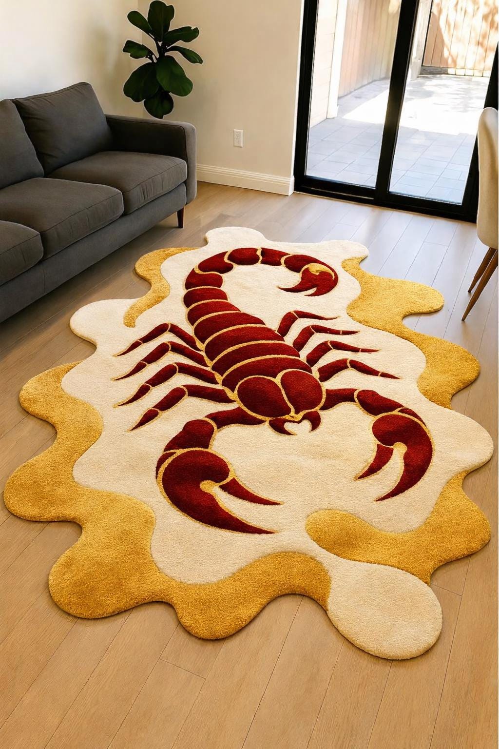 Milted Hand Tufted Rug Scorpion Shape Animal Rug for Living Room. - Etsy