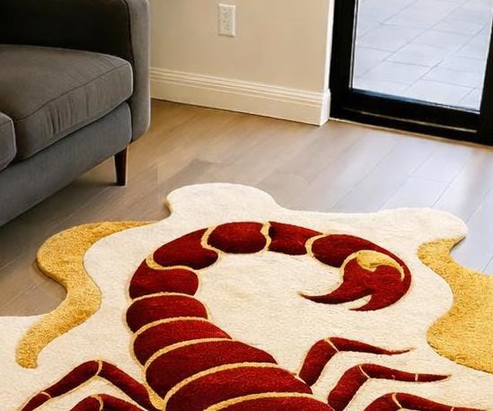 Milted Hand Tufted Rug Scorpion Shape Animal Rug for Living Room. - Etsy