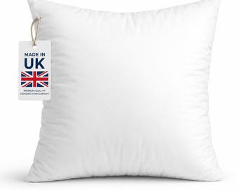 Cushion Inserts 16 x 16 Inch, Hollow Fibre Cushion Pad with Soft Polycotton Cover, Square Cushion Filler for Sofa & Bed, Fluffy Anti Allergy