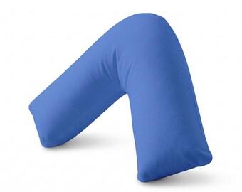 Almohada en forma de V / Soporte para espalda, cuello y hombros / Almohada de lactancia para el embarazo / Cojín ortopédico para cama / Almohada de maternidad de fibra hueca
