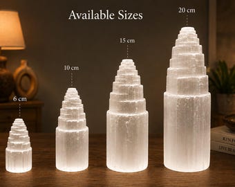 Natural Selenite Crystal Tower, White Selenite Crystal Pillar Healing Crystal Stone, Reiki Meditation Decor, Energy Cleansing Spiritual Gift