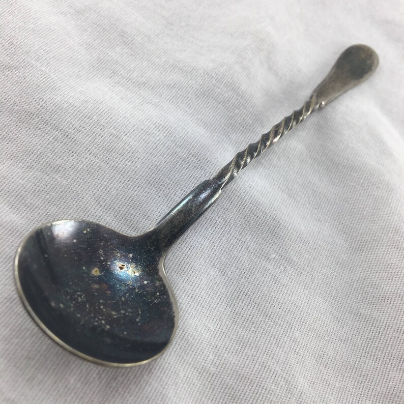 Niagara Falls Silver Co Twisted Cocktail Spoon