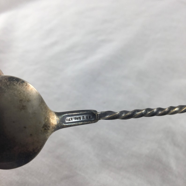Niagara Falls Silver Co Twisted Cocktail Spoon