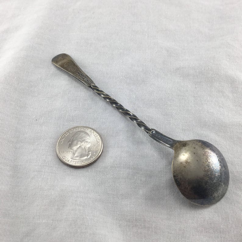 Niagara Falls Silver Co Twisted Cocktail Spoon