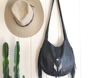 Our Mother The Mountain- Leather Fringe Bag