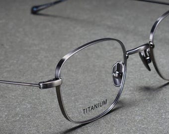 Zuiver titanium brilmonturen, retro vierkante brillen voor mannen, minimalistisch acetaat optisch montuur voor mannen vrouwen recept 010