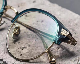 Ronde titanium brillen voor dames en heren, vintage optisch panto-montuur, lichtgewicht retro-bril, gouden draadrand op sterkte