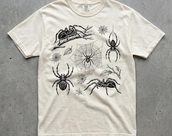 Spider Graphic T-Shirt, Vintage Specimen Illustration, Comfort Colors Unisex Tee