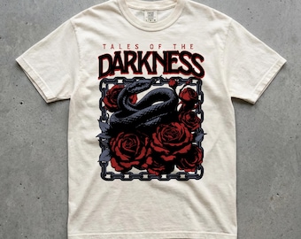 Snake Rose Graphic Tee, Dark Academia Gothic Floral, Comfort Colors Unisex Shirt