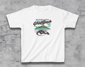 Pink Beach Komodo National Park Kids Gildan Youth Heavy Cotton Graphic T-Shirt