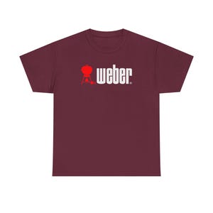Weber Red Kettle Grill graphic Tee | BBQ barbecue logo t-shirt image 5