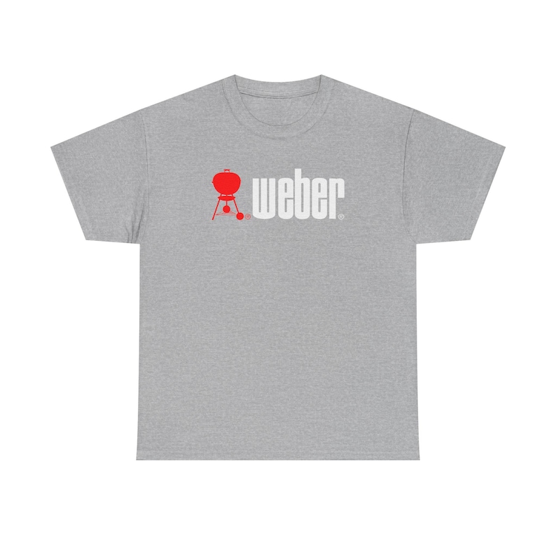 Weber Red Kettle Grill graphic Tee | BBQ barbecue logo t-shirt image 3