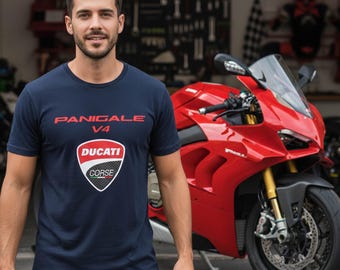 Panigale V4 Ducati Corse Logotyp T-shirt | Motorcykelracingtröja