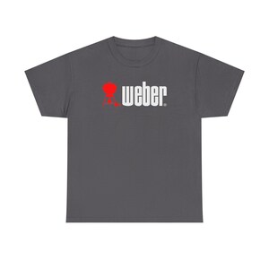 Weber Red Kettle Grill graphic Tee | BBQ barbecue logo t-shirt image 10