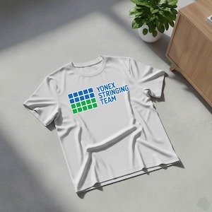 Camiseta con el logotipo del equipo de encordado de Yonex, equipo de encordado de raquetas