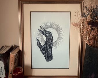 Lord of the Rings afbeelding print, Sauron Gauntlet a3 a3, lotr muurkunst