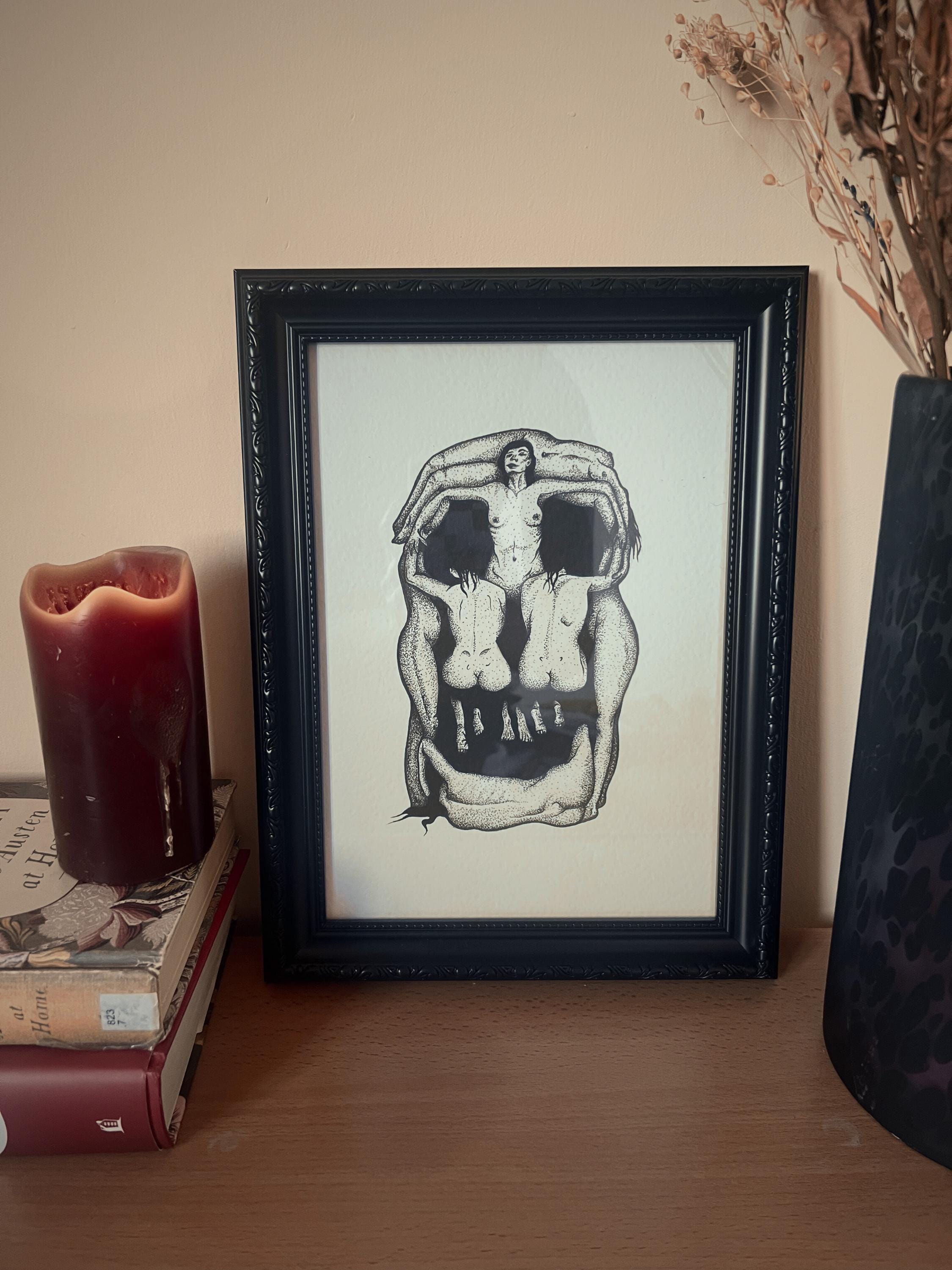 Dali Skull Print - Etsy