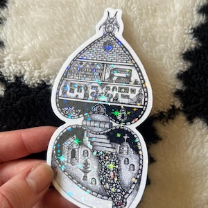 Pollypocket Gothic 90s Toy Sticker, Gothic Stationary
