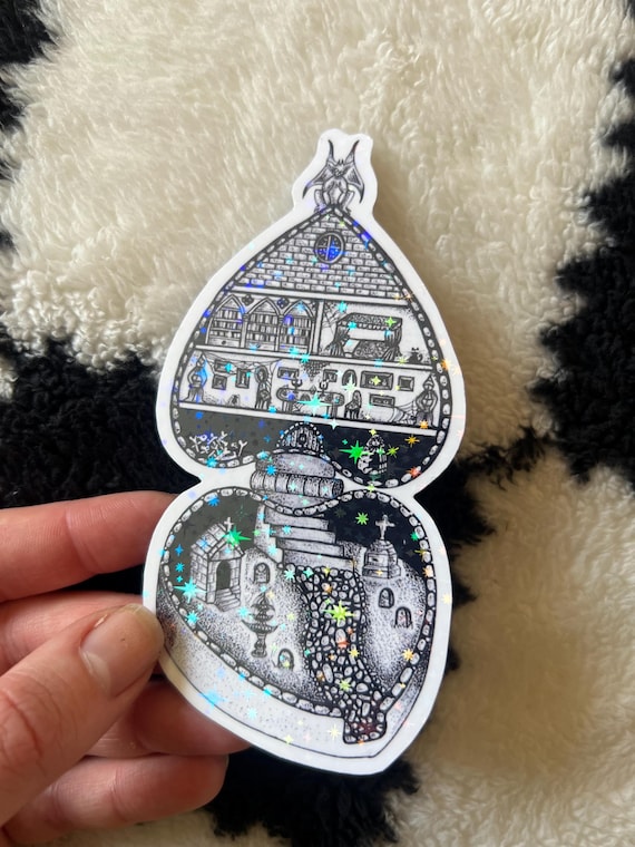 Pollypocket Gothic 90s Toy Sticker, Gothic Stationary