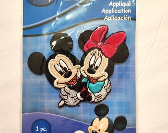 Disney Mickey and Minnie Mouse Iron On Applique Patch Simplicity