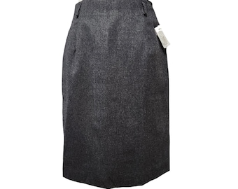 Talbots Vintage Wool Skirt with Tags Gray Pencil Belt Loops Petite Women&#39;s 4P