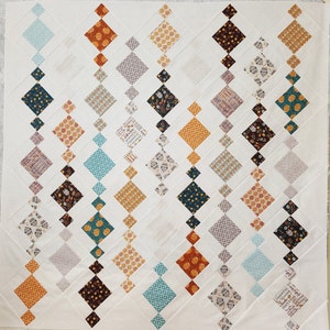 Unfinished Quilt Top, Patchwork quilt, handmade quilt, quilt to finish, lap quilt, chandelier quilt, fall quilt, autumn quilt, Jessica Flick