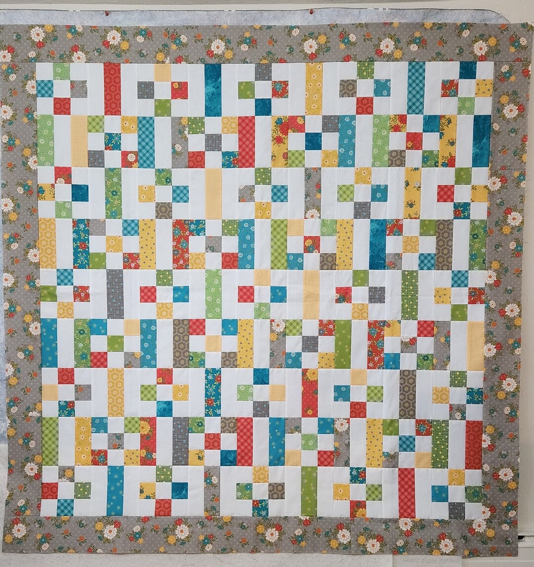 Unfinished Quilt Top Patchwork Quilt Handmade Quilt Scrap Etsy