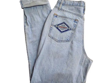 London London Vintage 90s Tapered Denim Jeans Rolled Cuff High Rise UK14/US 10