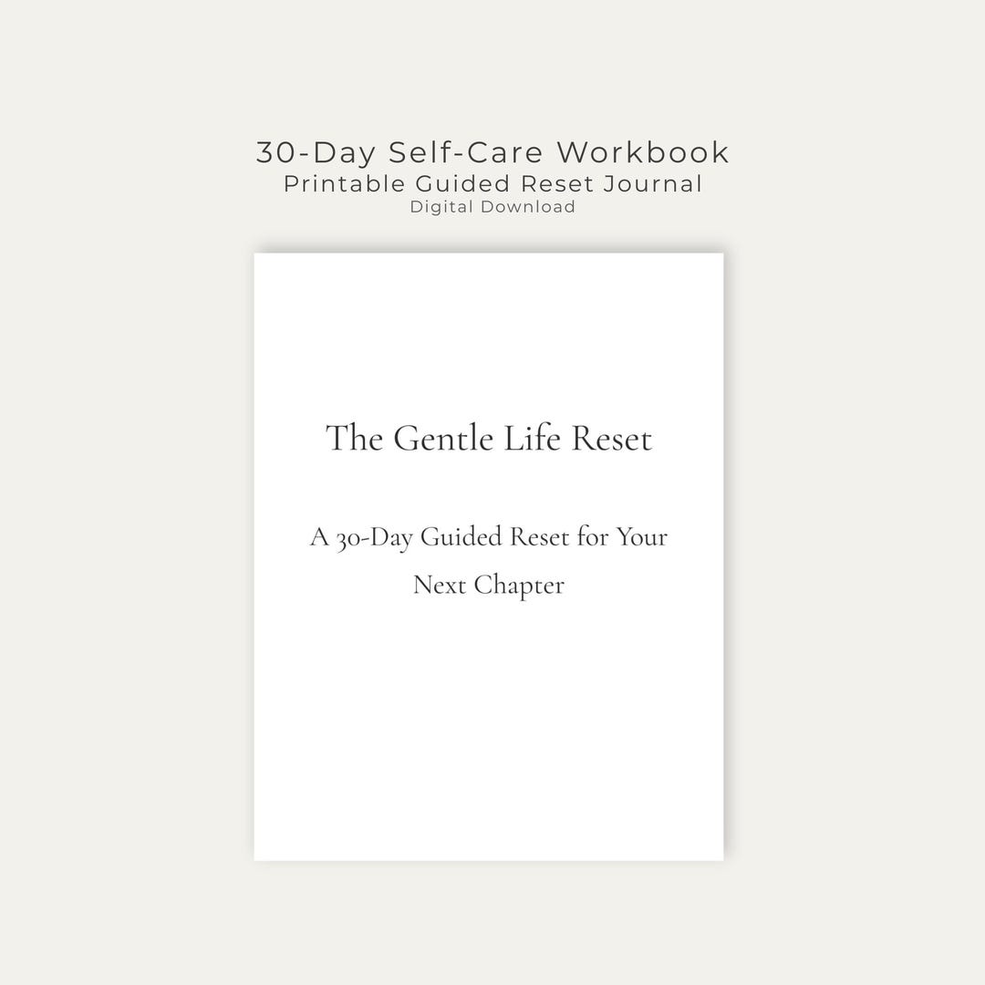 30-day Next Chapter Reset for Women | Self Care Workbook | Guided Life ...