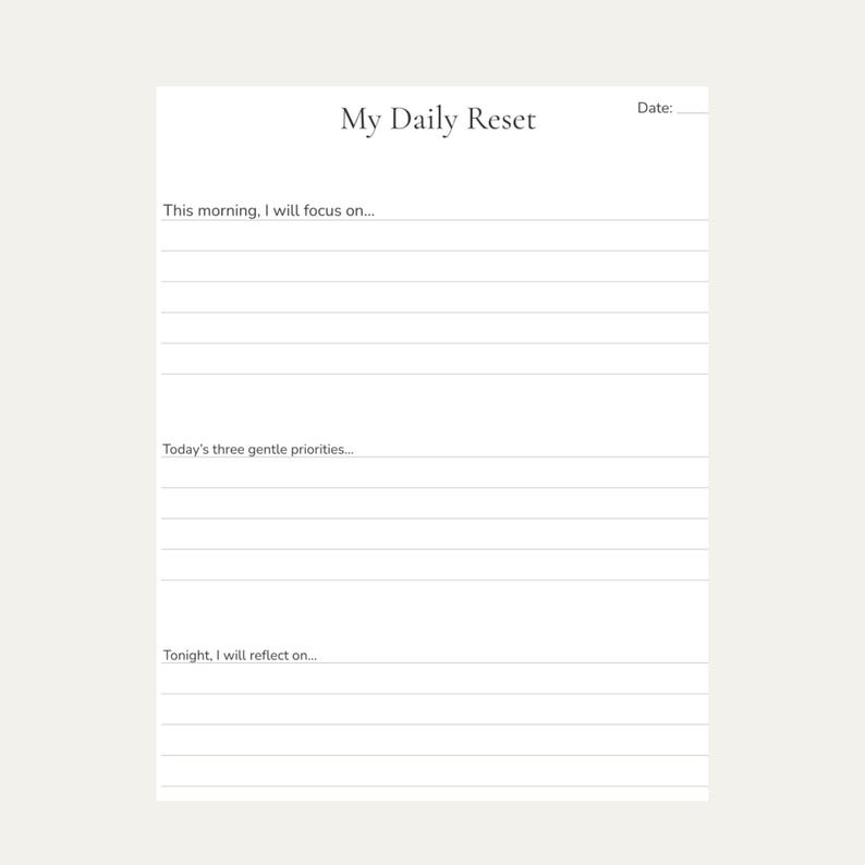 30-day Next Chapter Reset for Women | Self Care Workbook | Guided Life ...