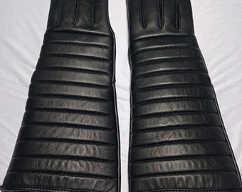 Darth Vader Inspired Leather Gloves | Star Wars Cosplay Gloves | Sith Lord Costume Accessories