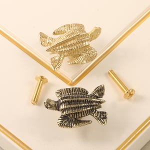 Bronzen massief messing schildpadknop, messing handgrepen, knoppen, messing ladeknoppen, dressoirknoppen, deurknoppen, kastgrepen, kastbeslag