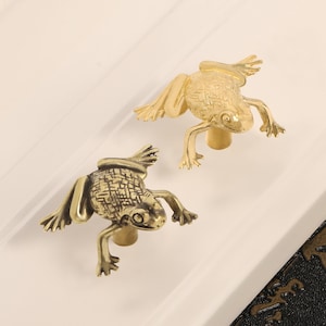 Bronze Toad Drawer Knot/Dragonfly Cabinet/Home Decoration/Animal Shaped Drawer Knot/Furniture Hardwood/Cabinet Handle,Unique Knot
